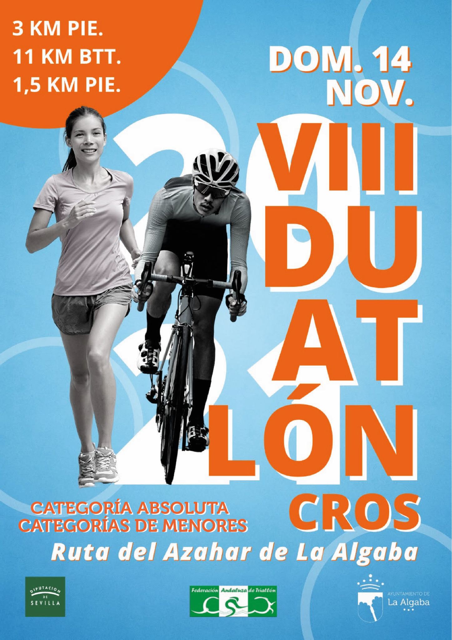 CARTEL VIII DUATLON CROS RUTA DEL AZAHAR