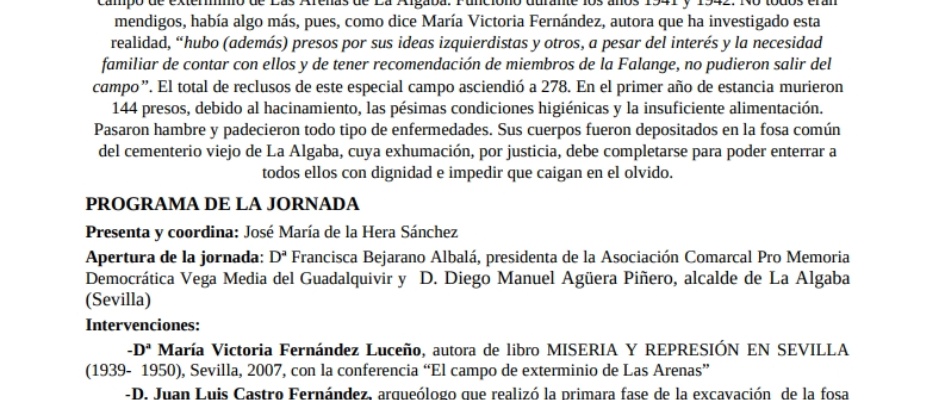 JORNADA MEMORIA DEMOCRATICA